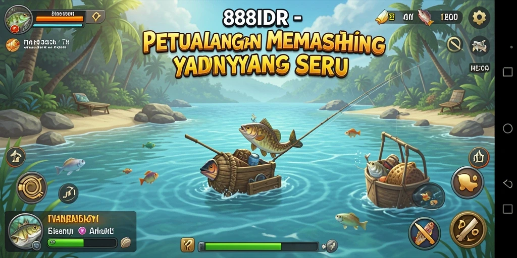 Screenshot gameplay 888IDR menunjukkan aksi memancing yang menarik.