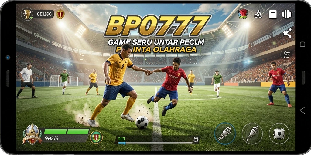 Tangkapan layar gameplay BPO777 menampilkan aksi olahraga yang mendebarkan.