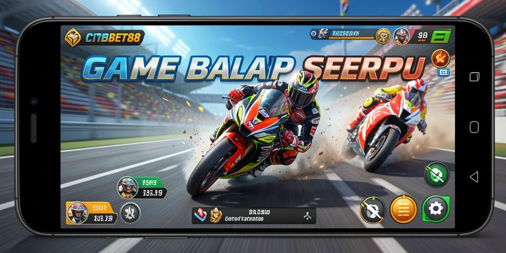 Tampilan nyata dari gameplay seru CITIBET88 dengan balapan mendebarkan.