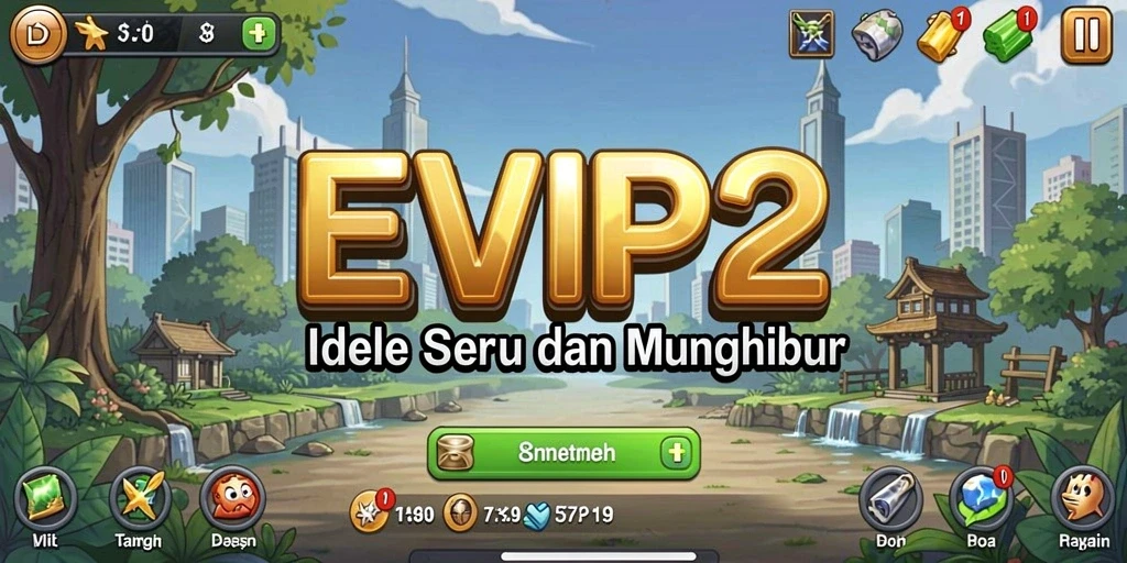 Tampilan gameplay <strong>EVIP2</strong> menampilkan pengelolaan sumber daya yang menarik.