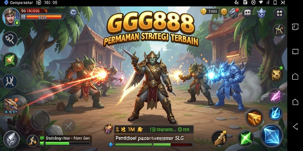 Screenshot GGG888 menunjukkan pertarungan strategi seru dalam permainan.