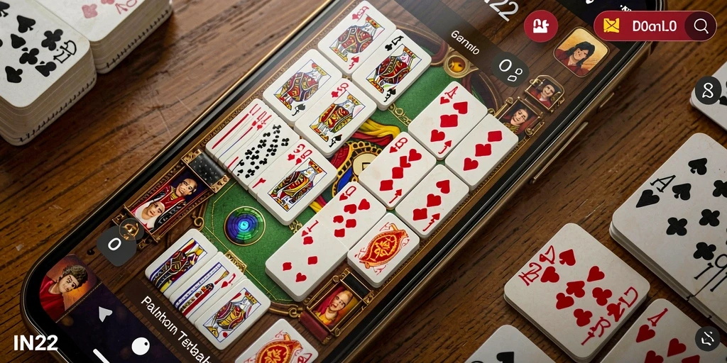 Tampilan gameplay Domino yang seru dan menantang di IN22.