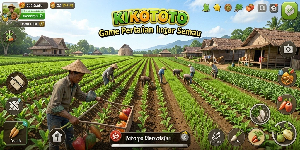 Tampilan gameplay KIKOTOTO yang menarik dan interaktif dalam bertani.