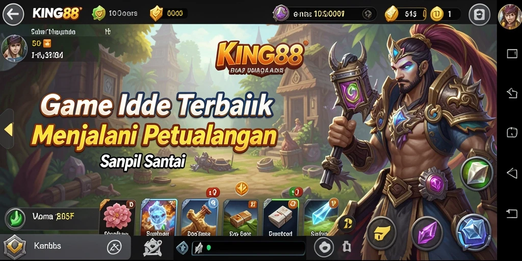 Tampilan gameplay KING88 yang menawan dalam suasana Idle.