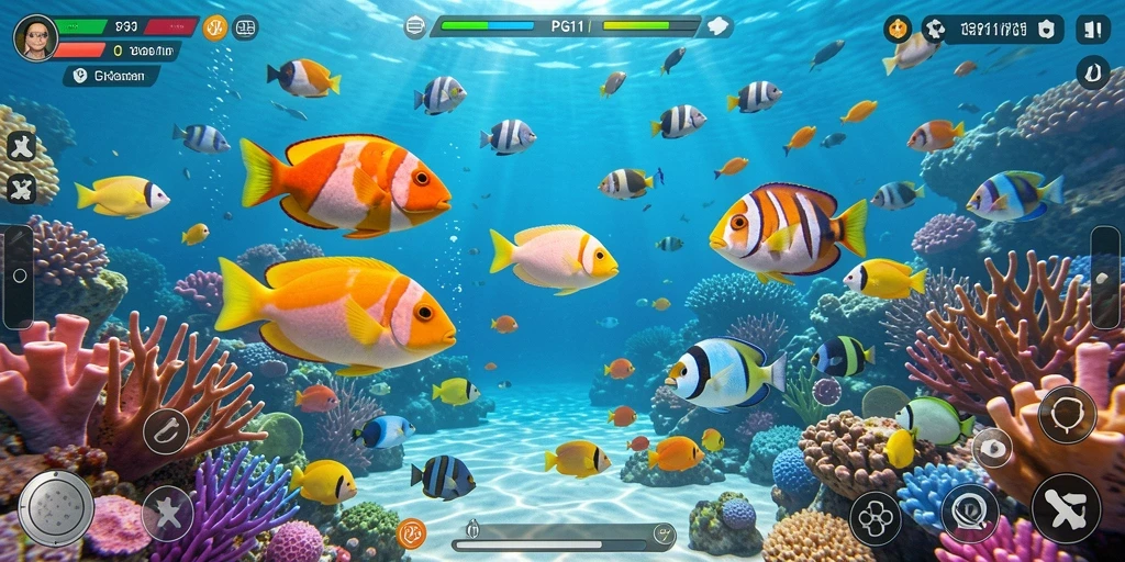 Tampilan gameplay PG11 yang mendebarkan saat menembak ikan.