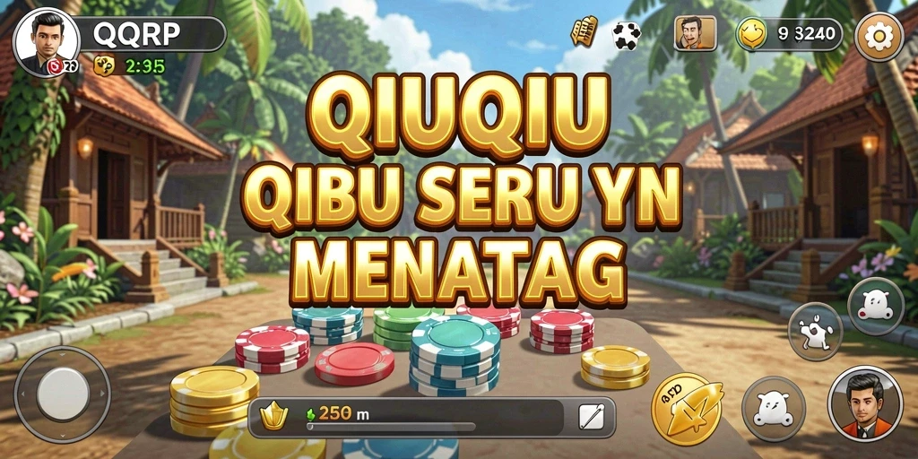 Screenshot gameplay QiuQiu yang seru dan interaktif.