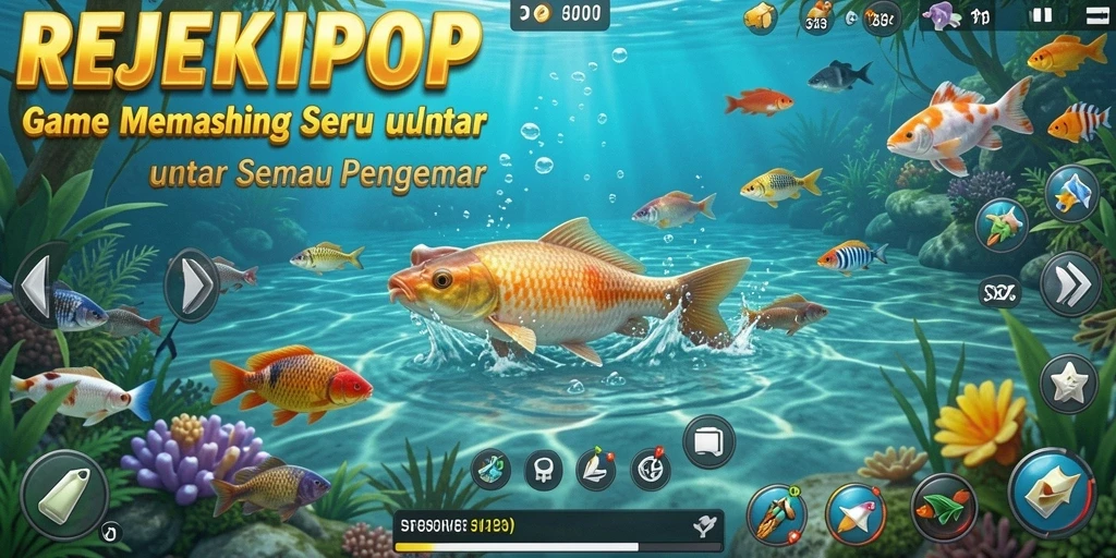 Tangkapan ikan yang menarik dalam gameplay REJEKIPOP.