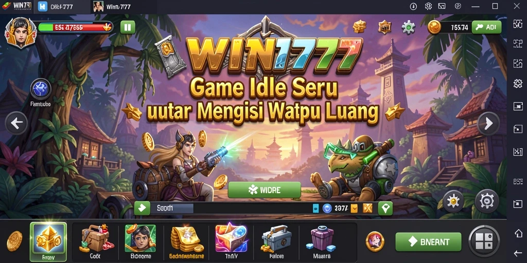 Tampilan menarik dari gameplay WIN777 yang menunjukkan kemajuan Idle.